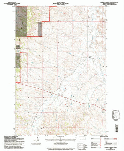 United States Geological Survey Samuelson Ranch, MT (1995, 24000-Scale) digital map