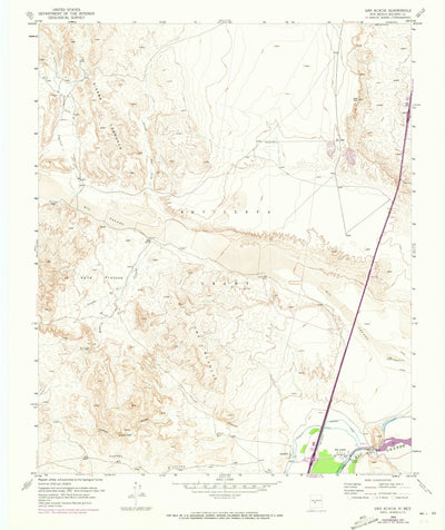 United States Geological Survey San Acacia, NM (1952, 24000-Scale) digital map