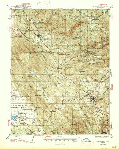 United States Geological Survey San Andreas, CA (1947, 62500-Scale) digital map