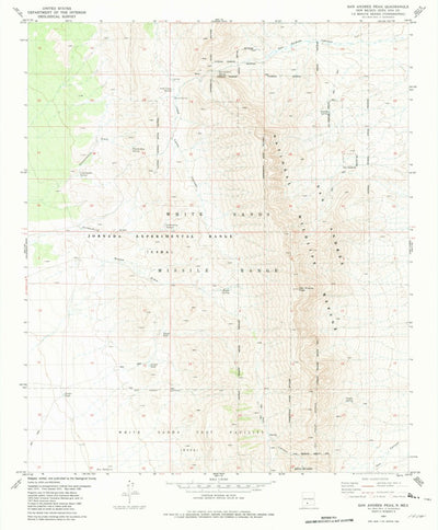 United States Geological Survey San Andres Peak, NM (1981, 24000-Scale) digital map