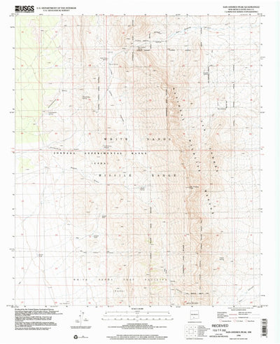 United States Geological Survey San Andres Peak, NM (1996, 24000-Scale) digital map