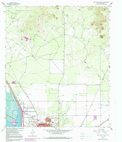 United States Geological Survey San Angelo North, TX (1957, 24000-Scale) digital map