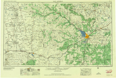 United States Geological Survey San Angelo, TX (1958, 250000-Scale) digital map