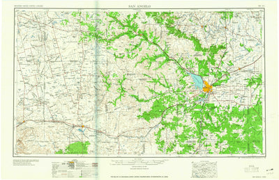 United States Geological Survey San Angelo, TX (1965, 250000-Scale) digital map