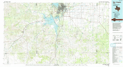 United States Geological Survey San Angelo, TX (1986, 100000-Scale) digital map