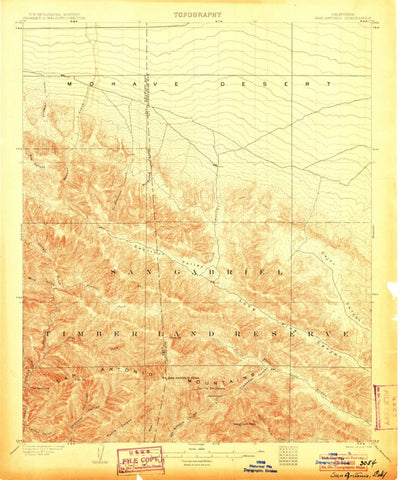 United States Geological Survey San Antonio, CA (1903, 62500-Scale) digital map