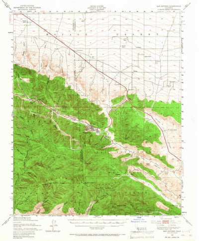 United States Geological Survey San Antonio, CA (1942, 62500-Scale) digital map