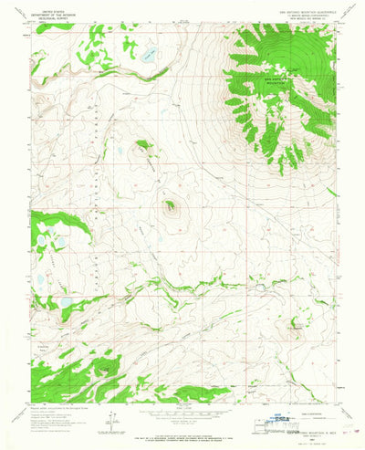 United States Geological Survey San Antonio Mountain, NM (1963, 24000-Scale) digital map