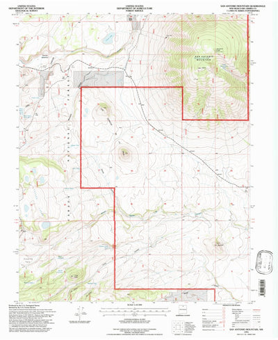United States Geological Survey San Antonio Mountain, NM (1995, 24000-Scale) digital map