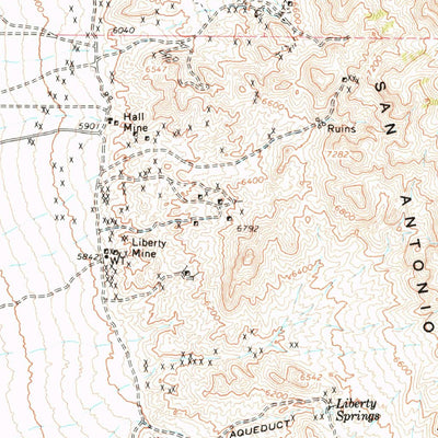 United States Geological Survey San Antonio Ranch, NV (1964, 62500-Scale) digital map