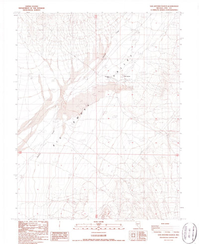 United States Geological Survey San Antonio Ranch, NV (1987, 24000-Scale) digital map