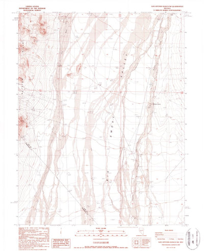 United States Geological Survey San Antonio Ranch SW, NV (1987, 24000-Scale) digital map