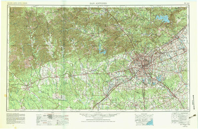 United States Geological Survey San Antonio, TX (1954, 250000-Scale) digital map