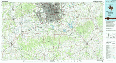 United States Geological Survey San Antonio, TX (1985, 100000-Scale) digital map