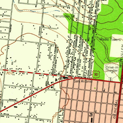 United States Geological Survey San Antonio West, TX (1953, 24000-Scale) digital map