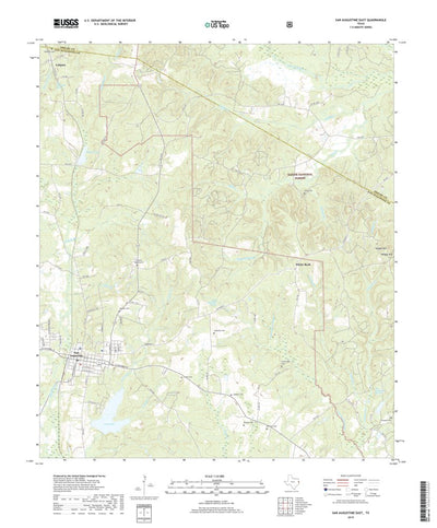 United States Geological Survey San Augustine East, TX (2019, 24000-Scale) digital map