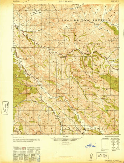 United States Geological Survey San Benito, CA (1940, 62500-Scale) digital map