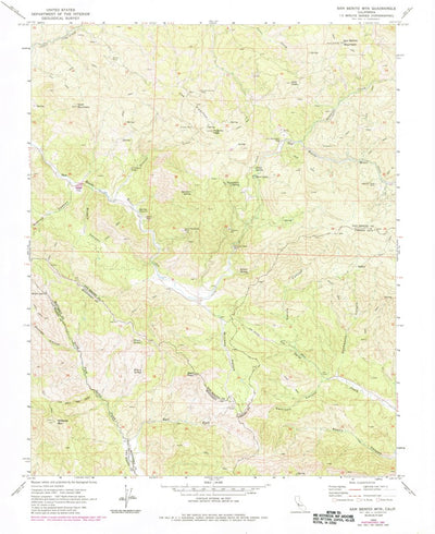United States Geological Survey San Benito Mountain, CA (1969, 24000-Scale) digital map