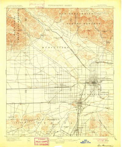 United States Geological Survey San Bernardino, CA (1901, 62500-Scale) digital map