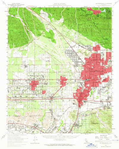 United States Geological Survey San Bernardino, CA (1954, 62500-Scale) digital map