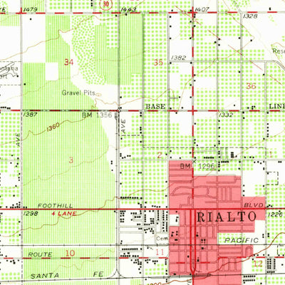 United States Geological Survey San Bernardino, CA (1954, 62500-Scale) digital map