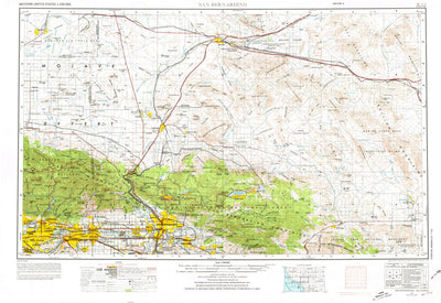 United States Geological Survey San Bernardino, CA (1958, 250000-Scale) digital map