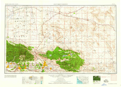 United States Geological Survey San Bernardino, CA (1959, 250000-Scale) digital map