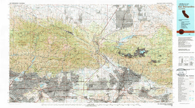 United States Geological Survey San Bernardino, CA (1982, 100000-Scale) digital map
