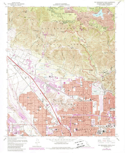 United States Geological Survey San Bernardino North, CA (1967, 24000-Scale) digital map
