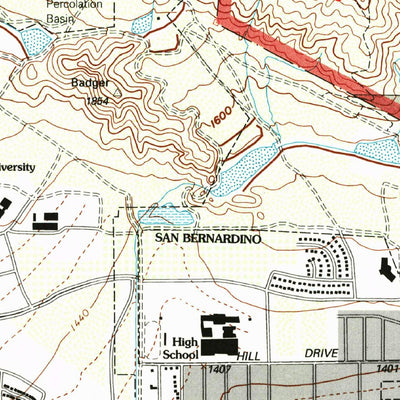United States Geological Survey San Bernardino North, CA (1996, 24000-Scale) digital map