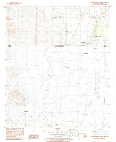 United States Geological Survey San Bernardino Ranch, AZ (1985, 24000-Scale) digital map