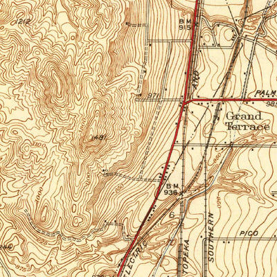 United States Geological Survey San Bernardino South, CA (1943, 31680-Scale) digital map