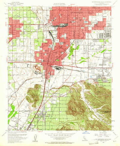 United States Geological Survey San Bernardino South, CA (1954, 24000-Scale) digital map