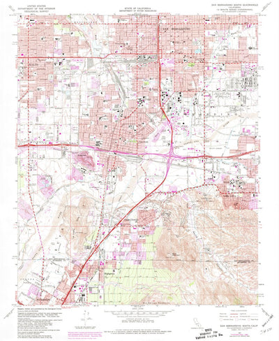 United States Geological Survey San Bernardino South, CA (1967, 24000-Scale) digital map