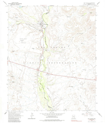 United States Geological Survey San Carlos, AZ (1966, 24000-Scale) digital map