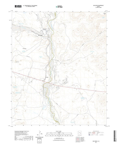 United States Geological Survey San Carlos, AZ (2021, 24000-Scale) digital map