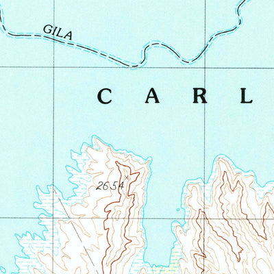 United States Geological Survey San Carlos Reservoir, AZ (1989, 24000-Scale) digital map