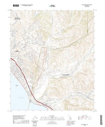 United States Geological Survey San Clemente, CA (2022, 24000-Scale) digital map