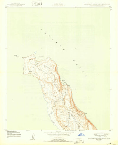 United States Geological Survey San Clemente Island North, CA (1950, 24000-Scale) digital map