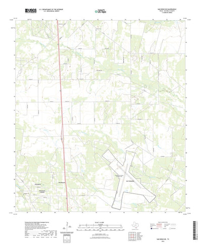 United States Geological Survey San Diego NE, TX (2022, 24000-Scale) digital map