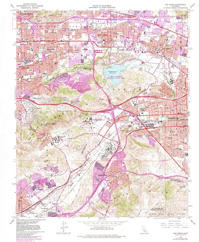 United States Geological Survey San Dimas, CA (1966, 24000-Scale) digital map