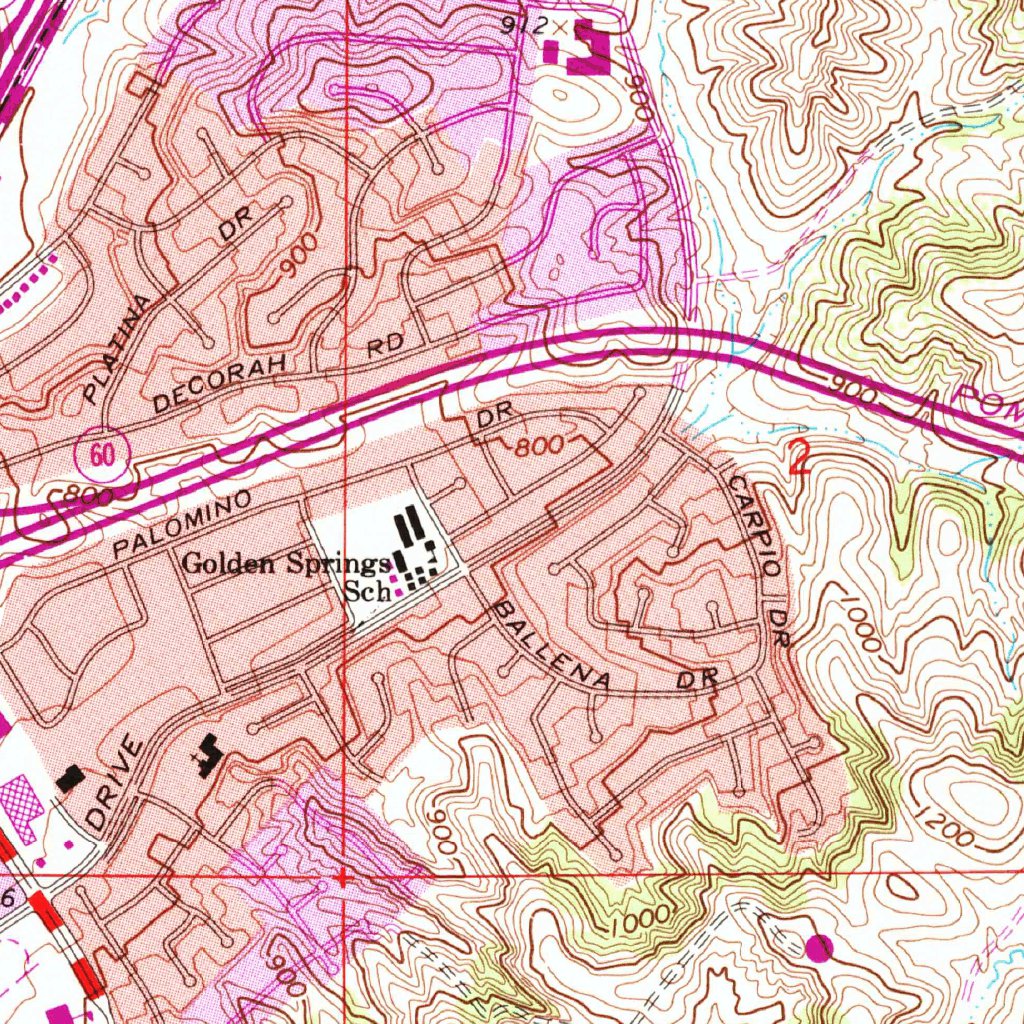 San Dimas, CA (1966, 24000Scale) Map by United States Geological