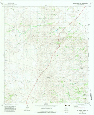 United States Geological Survey San Esteban Lake SW, TX (1983, 24000-Scale) digital map