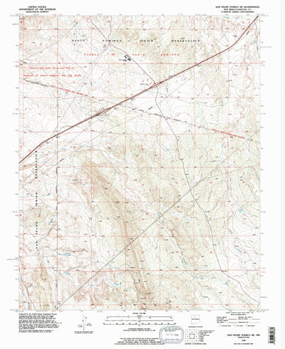 United States Geological Survey San Felipe Pueblo NE, NM (1990, 24000-Scale) digital map
