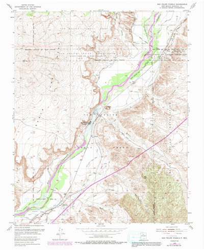 United States Geological Survey San Felipe Pueblo, NM (1954, 24000-Scale) digital map