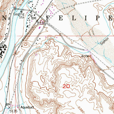 United States Geological Survey San Felipe Pueblo, NM (1954, 24000-Scale) digital map