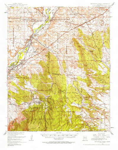 United States Geological Survey San Felipe Pueblo, NM (1954, 62500-Scale) digital map