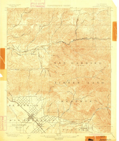 United States Geological Survey San Fernando, CA (1900, 62500-Scale) digital map