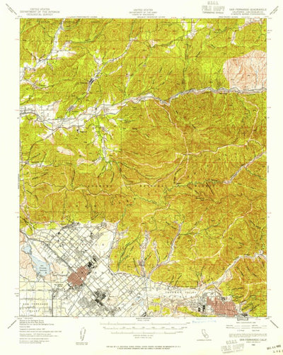 United States Geological Survey San Fernando, CA (1940, 62500-Scale) digital map