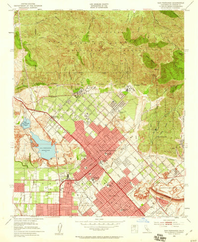 United States Geological Survey San Fernando, CA (1953, 24000-Scale) digital map